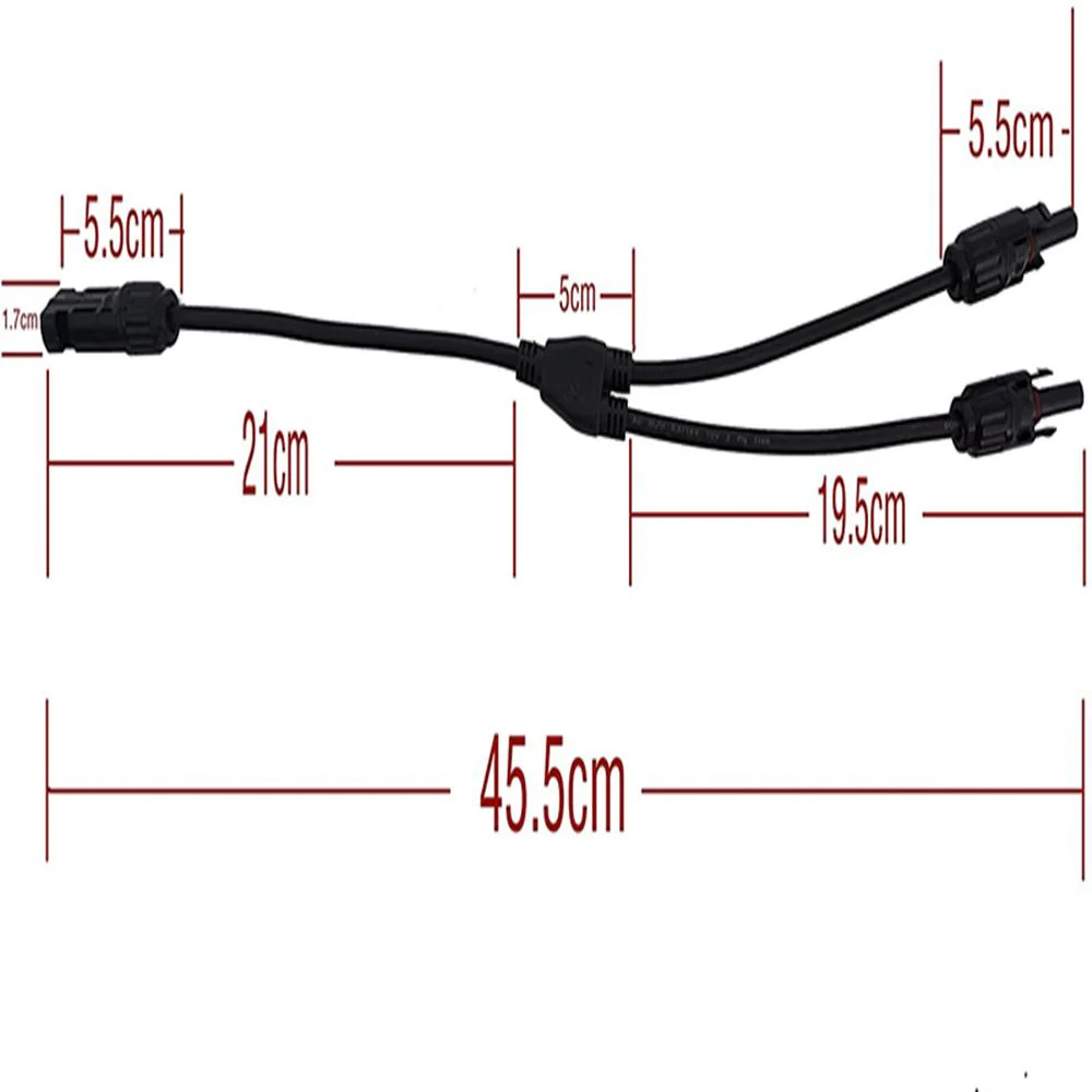 12AWG 1 par Solar MC4 Y Conectores de rama paralela Par MFF y FMM - Image 6