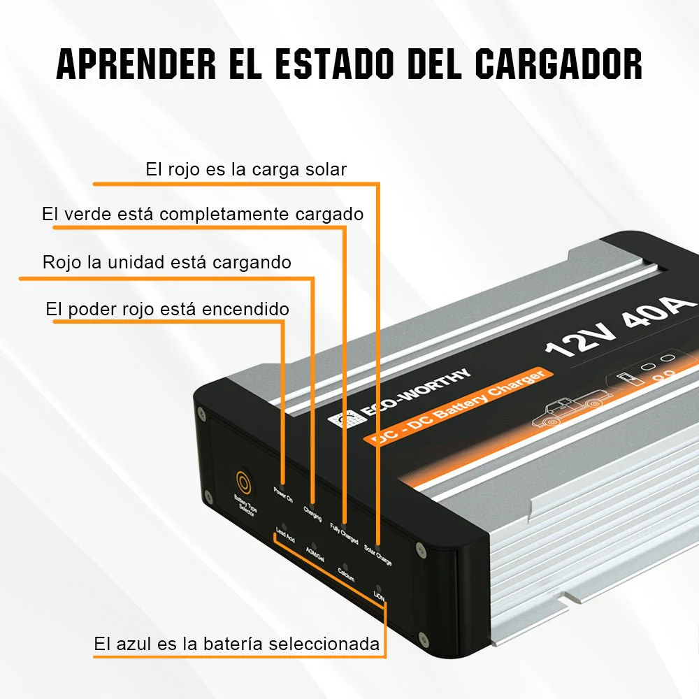 12V 20A & 40A DC a DC Charger MPPT Batería Cargador - Image 6