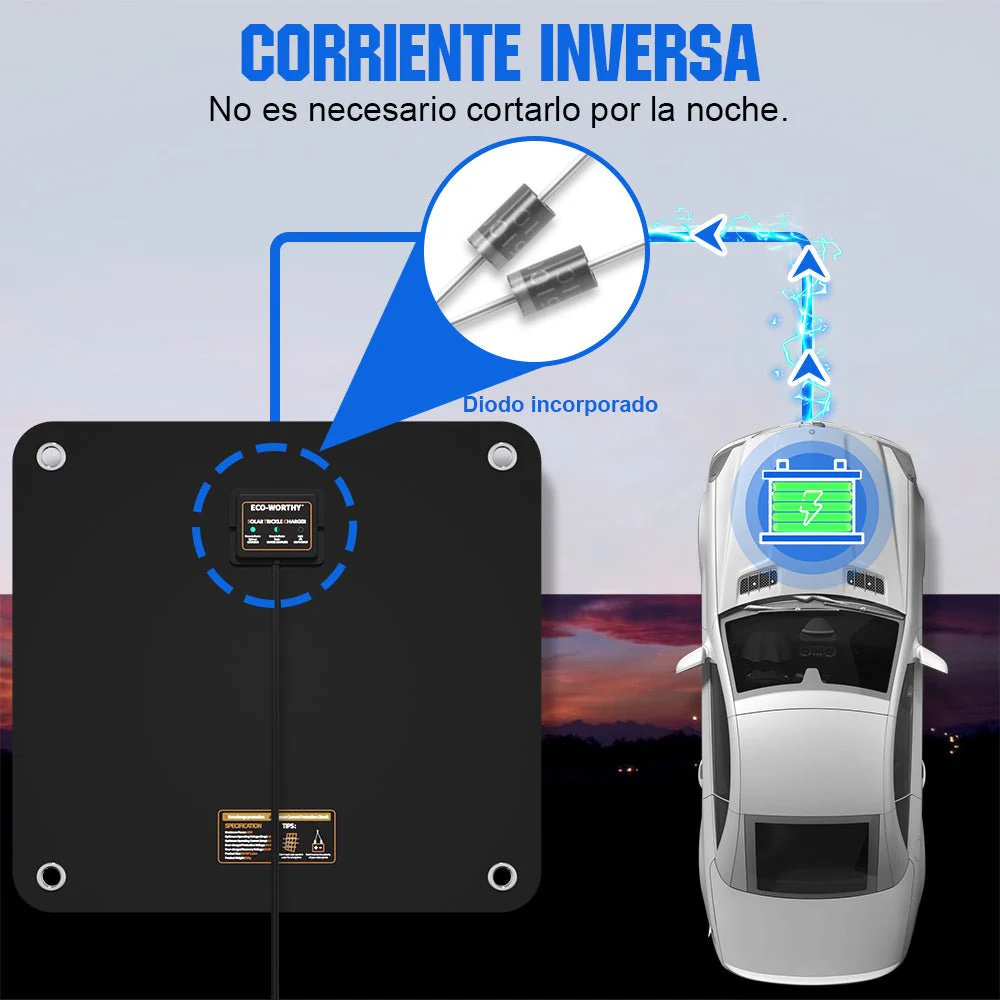 10W Cargador solar portátil para baterías de 12V en automóvil y barco - Image 7