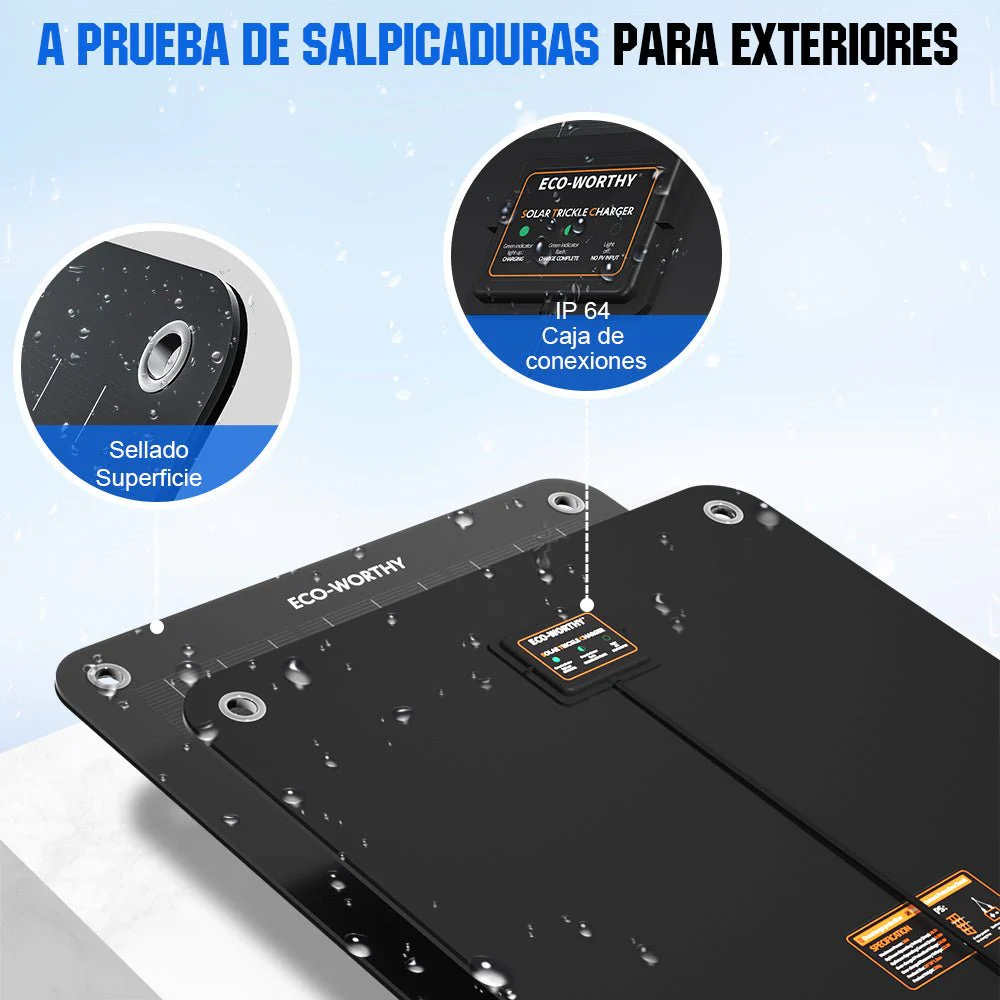 10W Cargador solar portátil para baterías de 12V en automóvil y barco - Image 8