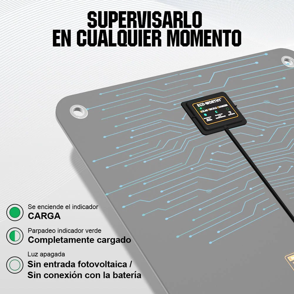 10W Cargador solar portátil para baterías de 12V en automóvil y barco - Image 9