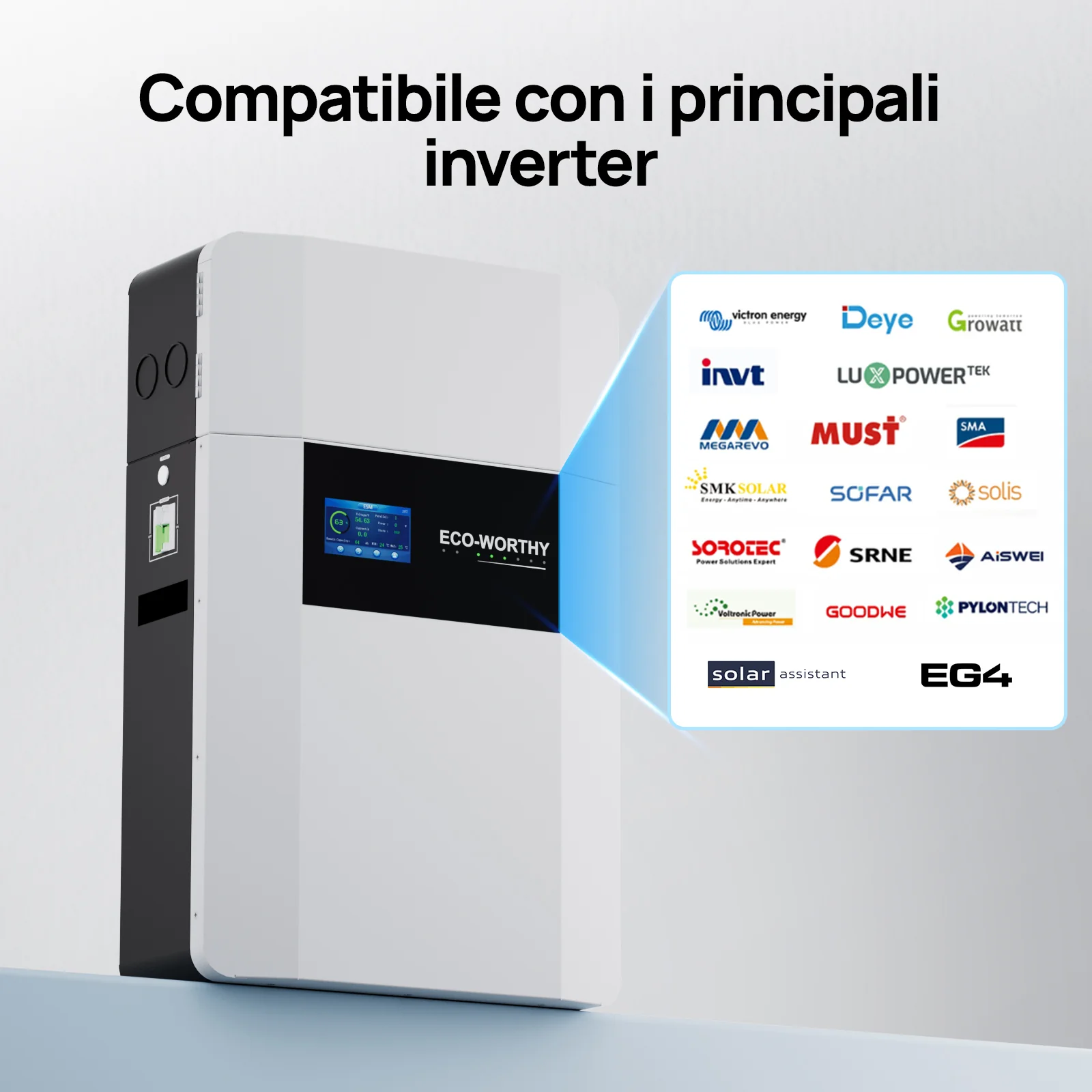 Batería de interior de montaje en pared ECO-WORTHY de 48V 100Ah con caja de conexiones | IEC 62619 | Apta para bajas temperaturas | 10 años de garantía - Image 7