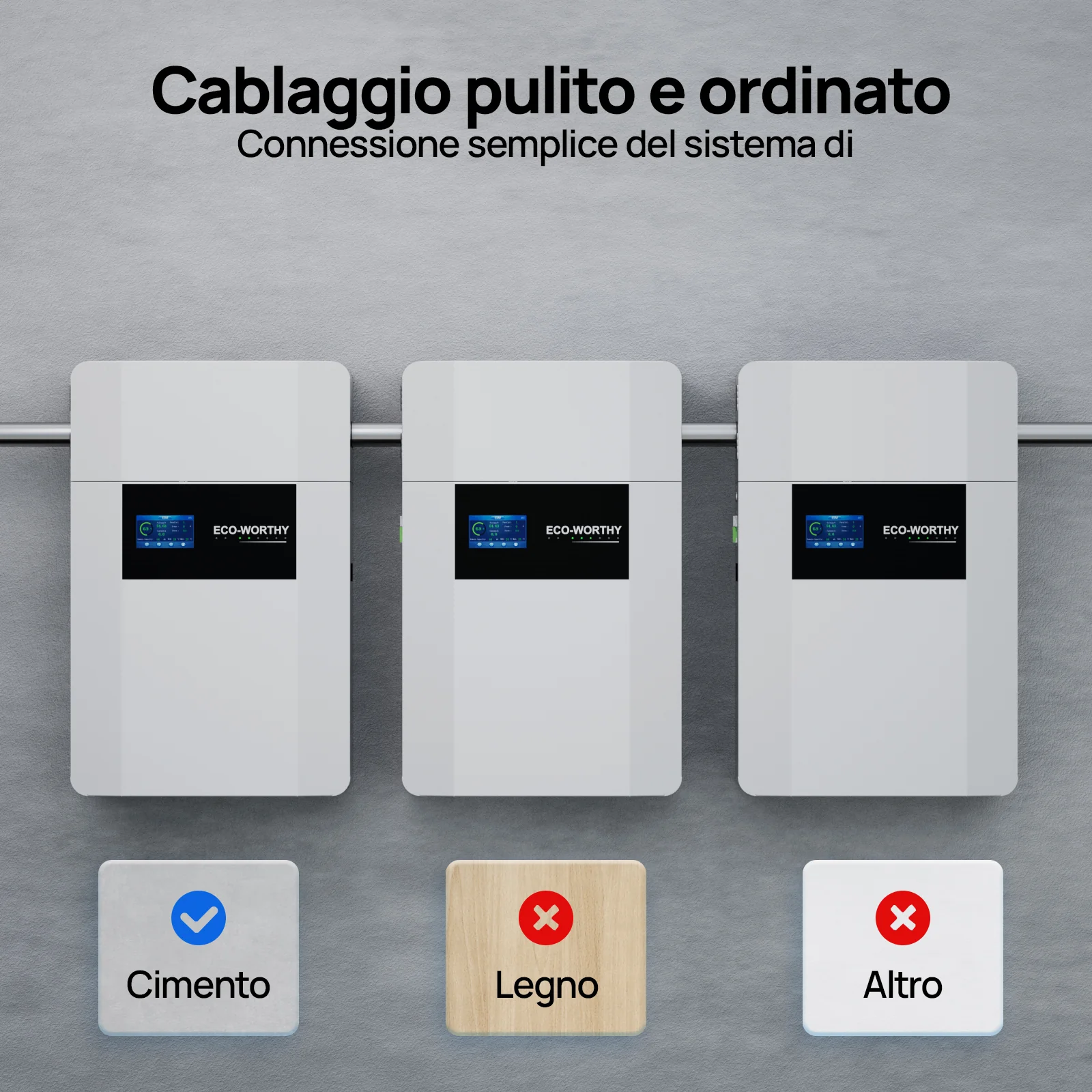 Batería de interior de montaje en pared ECO-WORTHY de 48V 100Ah con caja de conexiones | IEC 62619 | Apta para bajas temperaturas | 10 años de garantía - Image 9