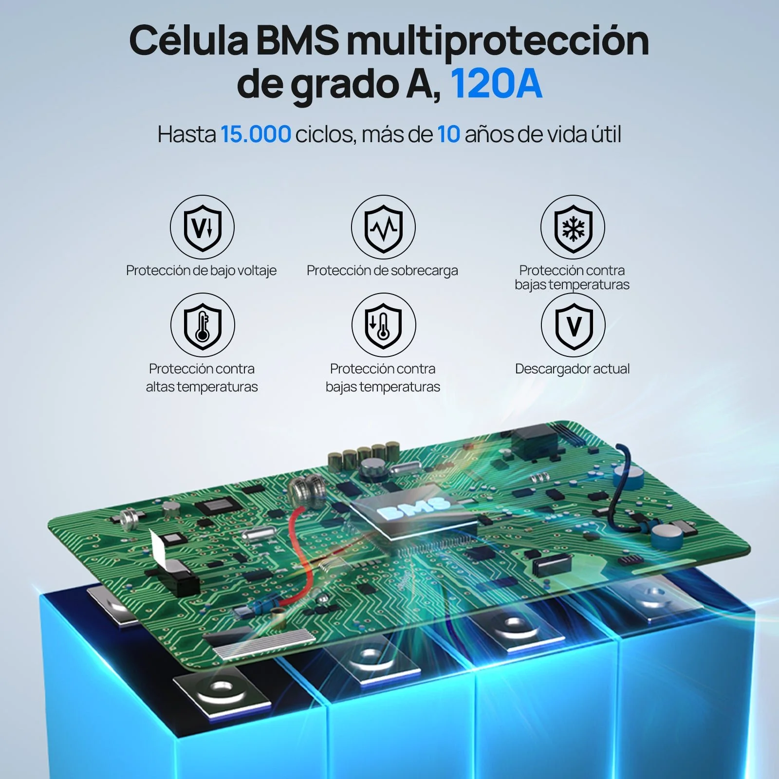Batería Litio LiFePO4 12V 150Ah Con Protección Contra Bajas Temp por Bluetooth - Image 6