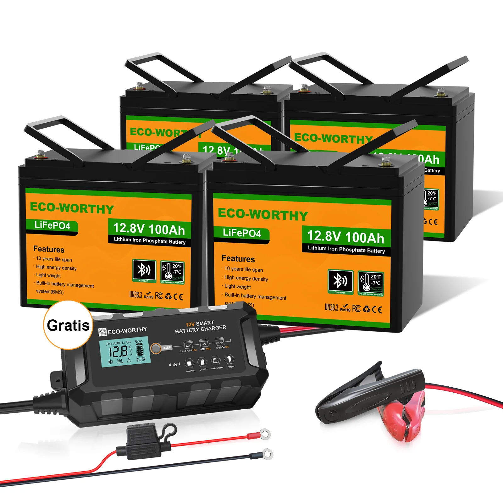 Batería Litio LiFePO4 12V 100Ah con Bluetooth - Image 10