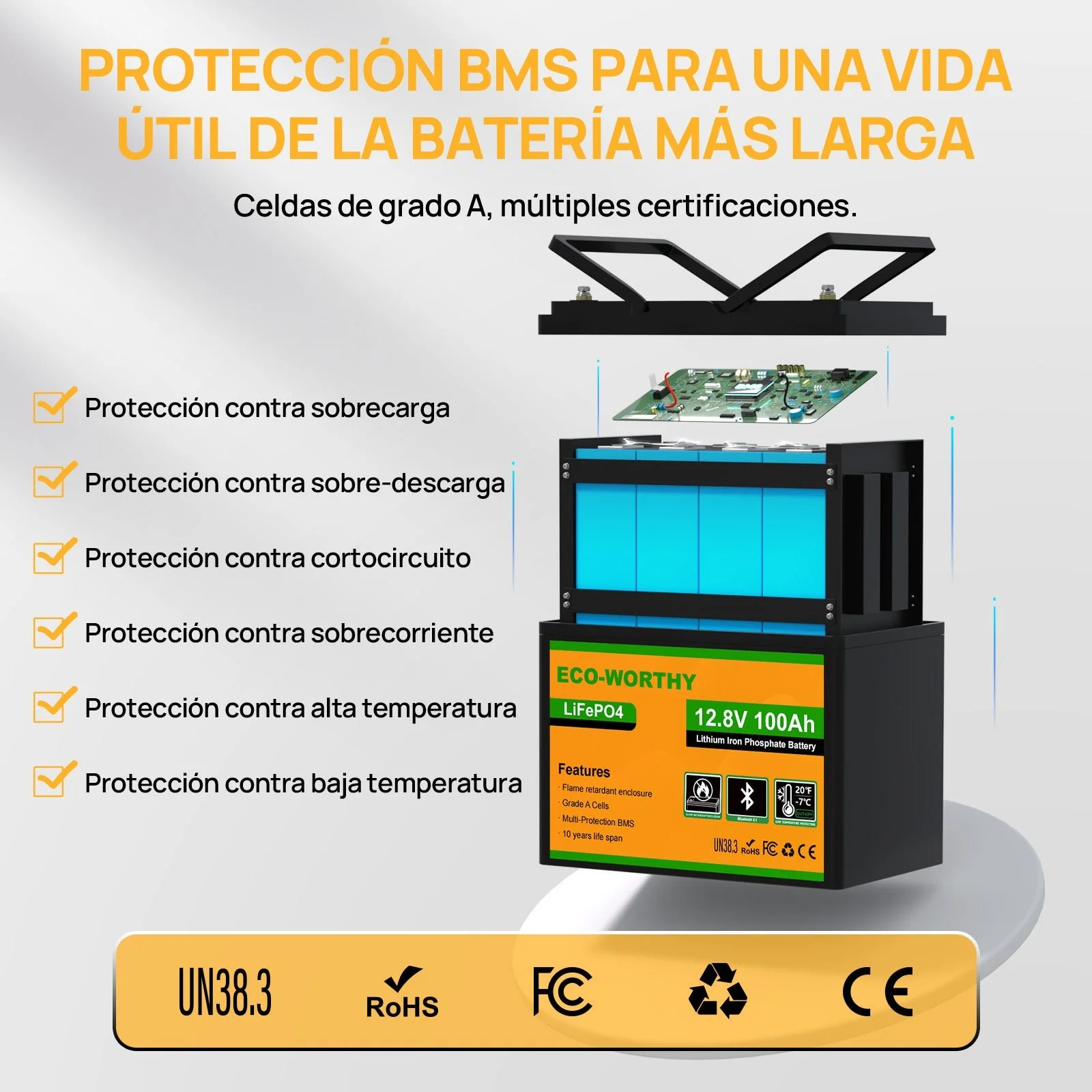 Batería Litio LiFePO4 12V 100Ah con Bluetooth - Image 9