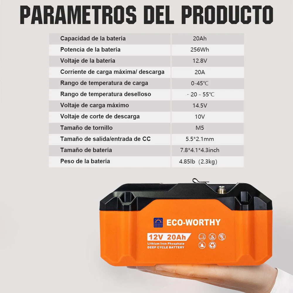 Batería portátil Litio LiFePO4 12V 20Ah - Image 7
