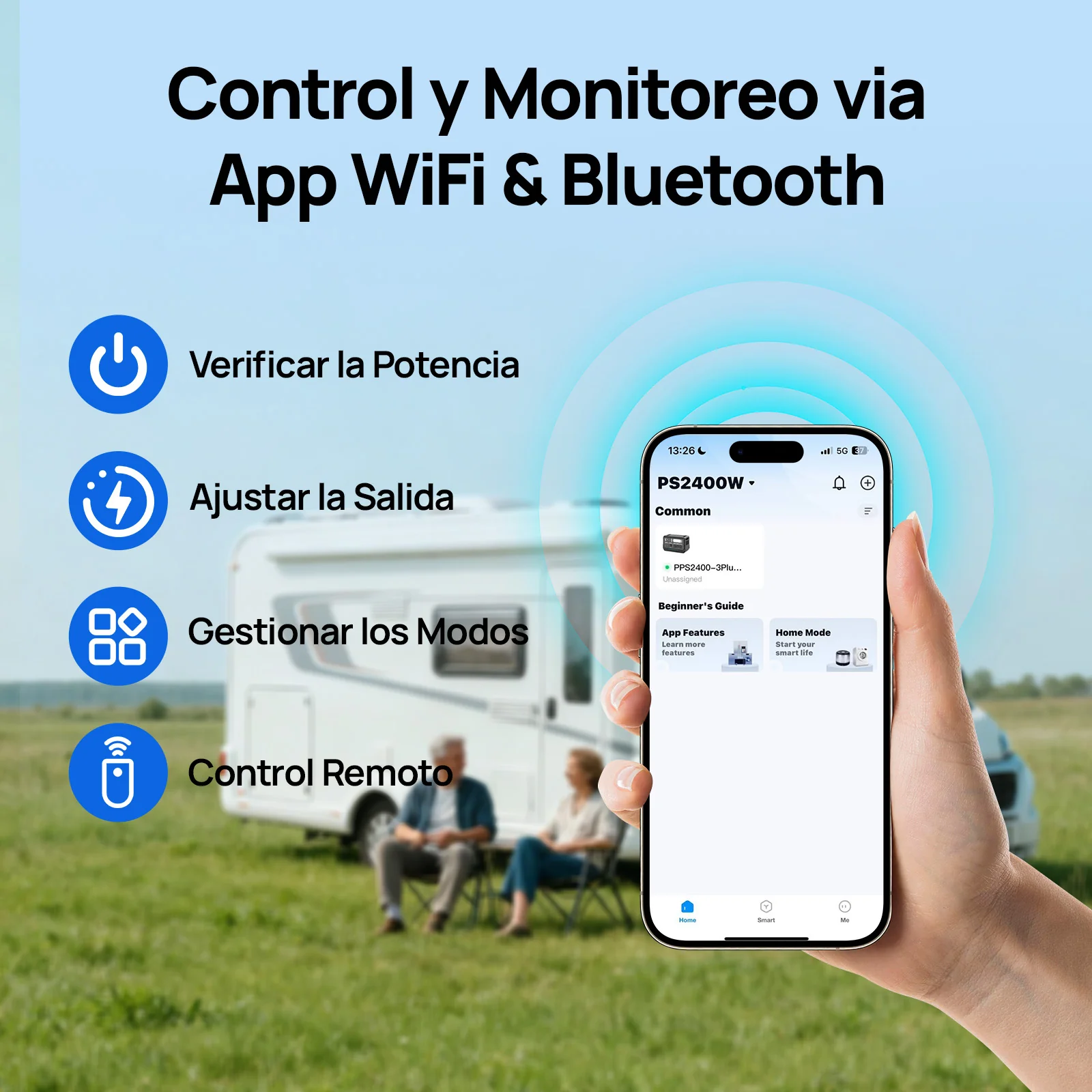 Estación de energía portátil de 2400W con batería de litio de 2048Wh | Fuente de alimentación de emergencia - Image 6
