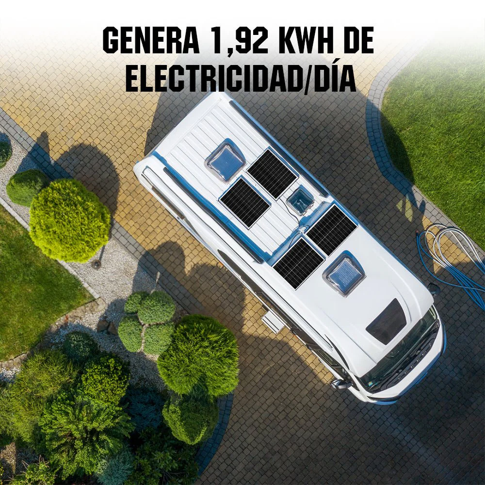 Kit Solar Aislada 480W 12V (4x120W) con Inversor 1.1kW+Batería de Litio 1.2kWh - Image 5