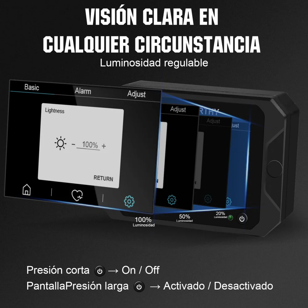Monitor de batería con 3.5" pantalla táctil de 300A con sensor Hall para baterías AGM y de litio (LiFePO4) - Image 9