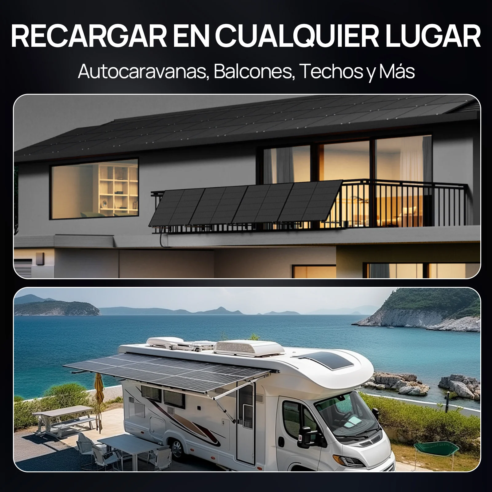 Panel solar BC totalmente negro ECO-WORTHY de 120W - Image 7