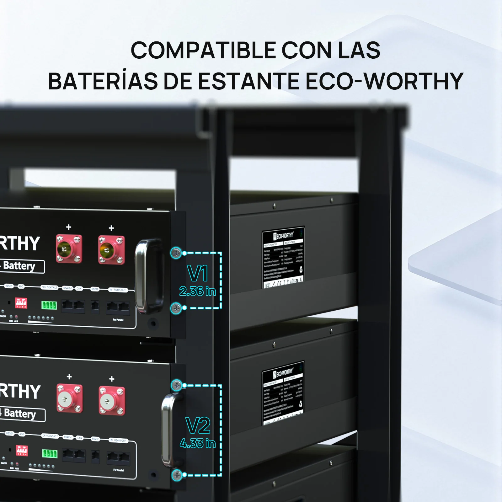 Rack ECO-WORTHY de 6 capas 19 pulgadas para baterías de servidores - Image 6
