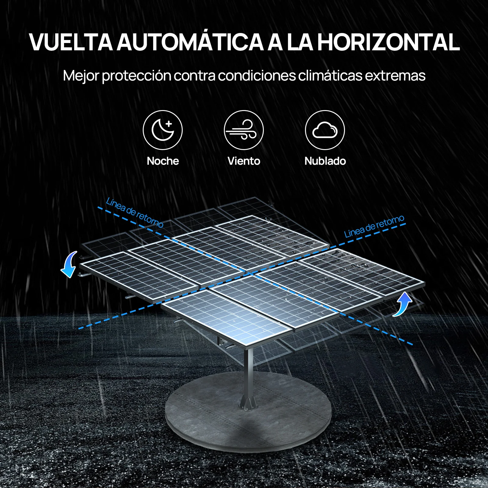 Sistema de seguimiento solar de doble eje ECO-WORTHY (versión extendida, +40% de eficiencia) con controlador de seguimiento - Image 4