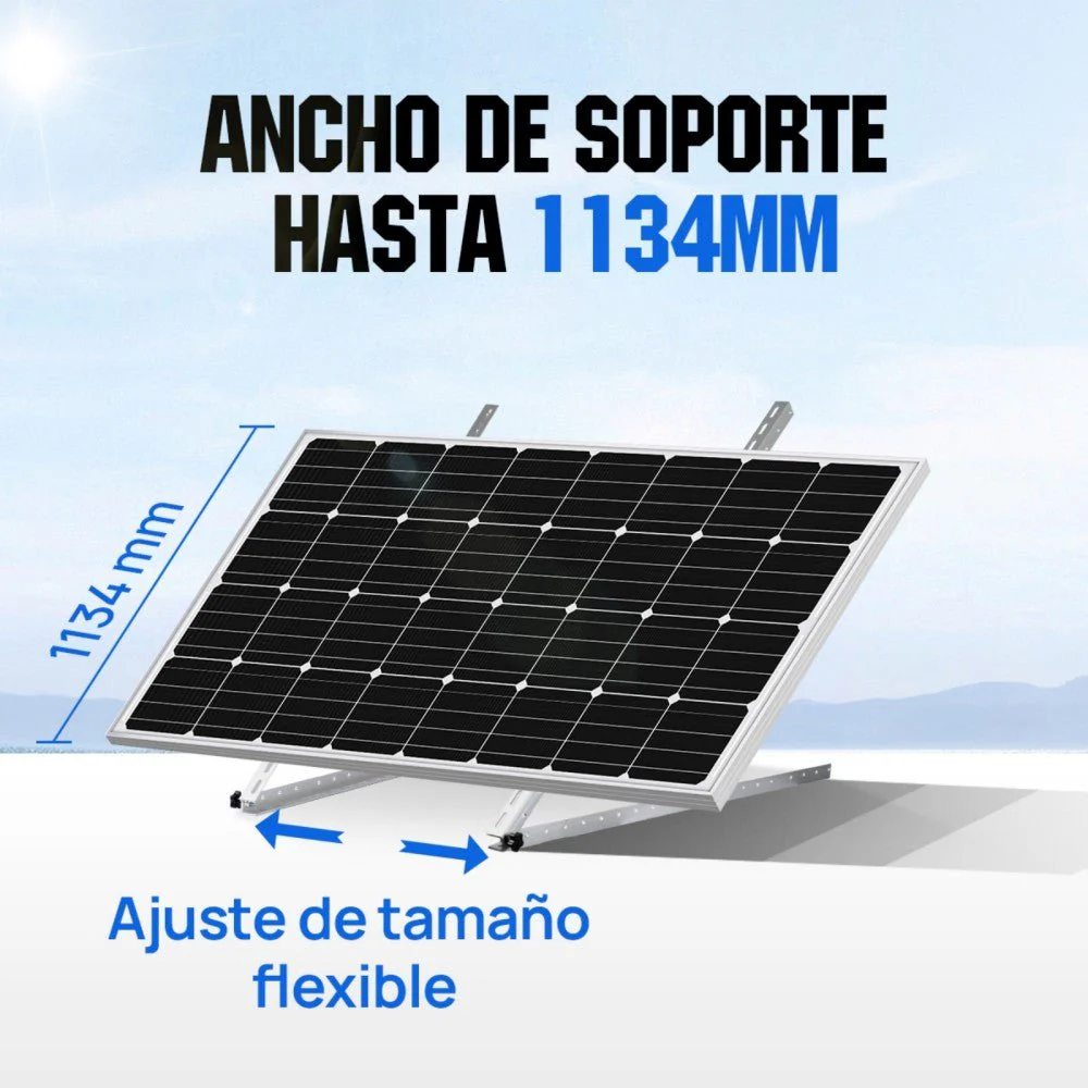 Soportes de montaje de inclinación ajustable para panel solar de 45" de longitud - Image 10
